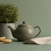 Price & Kensington Steingut Teekanne glänzend Salbeigrün, 1100 ml