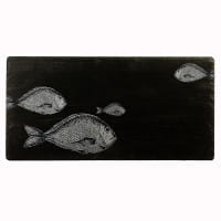 Scottish Schiefer Tischläufer - Fische 50 x 25 cm