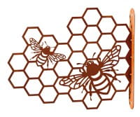 Ferrum Art Design Rost Bienenwabe zum Hängen