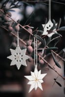 Seltmann Porzellan Weihnachtsanhänger "Weihachtsschmuck Stern" Ø 8 cm, Weiß