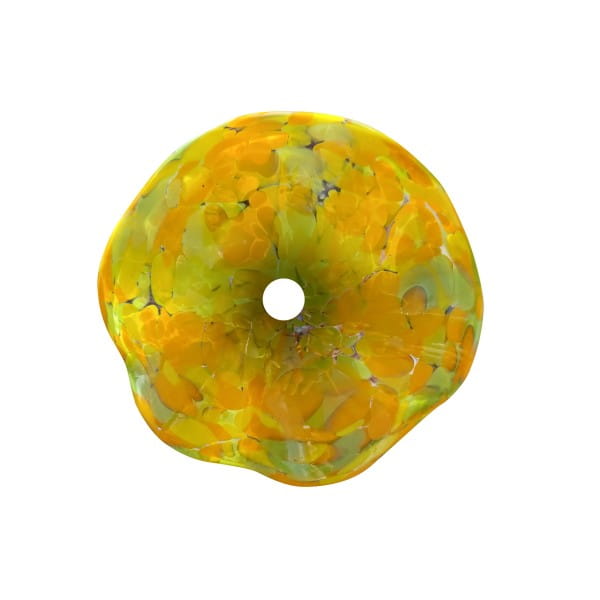 Ferrum Art Design Rost Glasblüte gelb Ø 16,5 cm