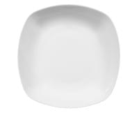 Seltmann Porzellan Lido Weiß uni Suppenteller eckig 21 cm