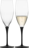 Eisch Glas Kaya Black 2 Champagnergläser 500/71 im Geschenkkarton