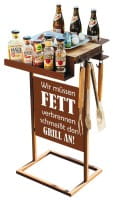 Ferrum Art Design Rost Grilltisch + Tafel "Fett verbrennen"