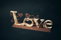 Ferrum Art Design Rost Holzschriftzug Love "Romantisch"