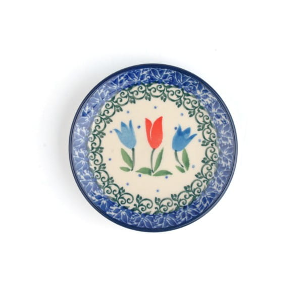 Bunzlau Castle Keramik Teebeutelteller rund Ø 10 cm - Tulip Royal