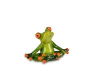 formano Kunststein-Frosch sitzend, hellgrün, 11 cm, sortiert